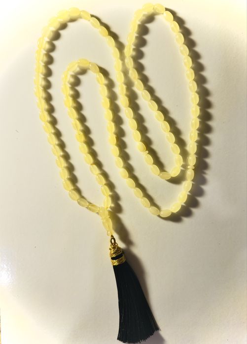 Чотки з натурального цільного бурштина