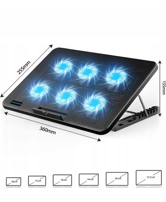 Podstawka chłodząca pod laptop do 17" wentylator LIANGSTAR