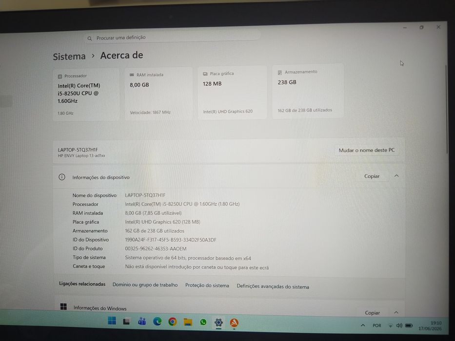 Portátil HP Envy 13"