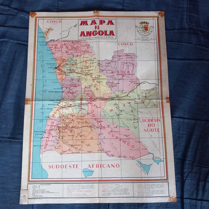 Mapa antigo de Angola