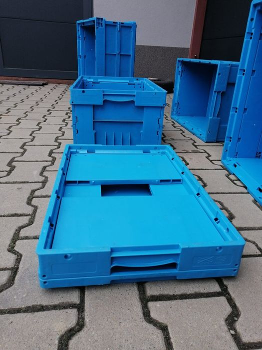 Pojemniki Skrzynki składane Auer 60x40x28cm, mocne solidne