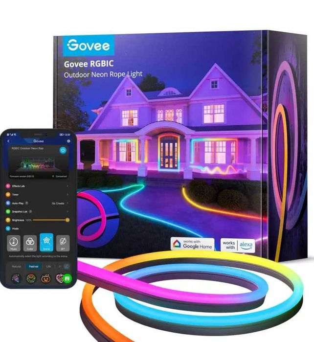 Світлодіодний неон Govee RGBIC Led Neon Rope Lights 10m