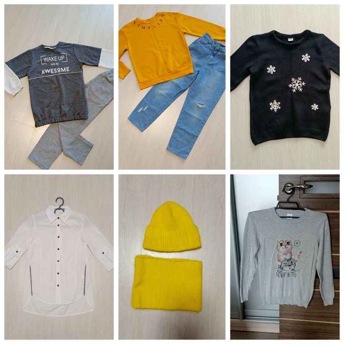 Пакет вещей на девочку, рост 140 см.