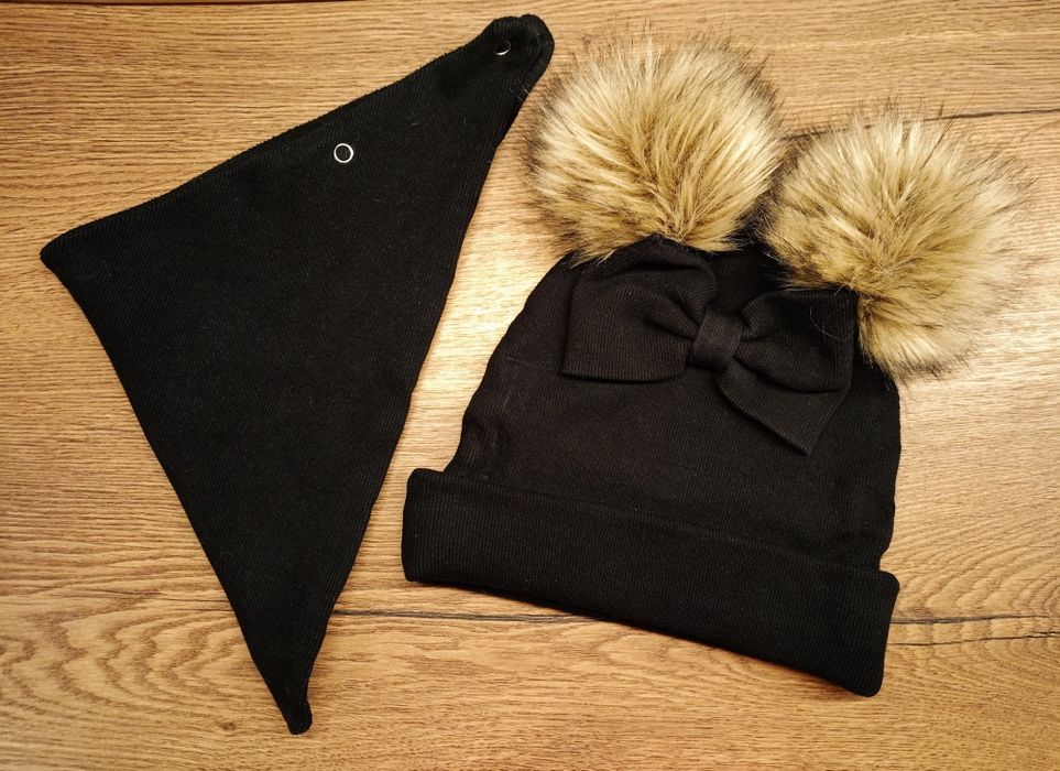 Komplet czapka i chusta na zimę