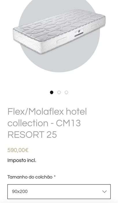 Colchões Molaflex Hotelaria 80cmx200cm e 90cmx200 (Preço Unitário)