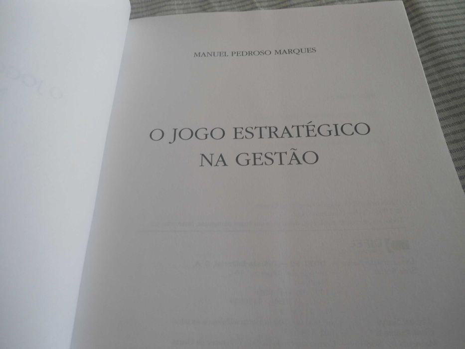 O Jogo Estratégico na Gestão por Manuel Pedroso Marques