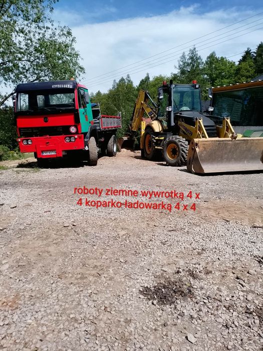 Usługi  koparko-ładowarką  100 zł za godzinę