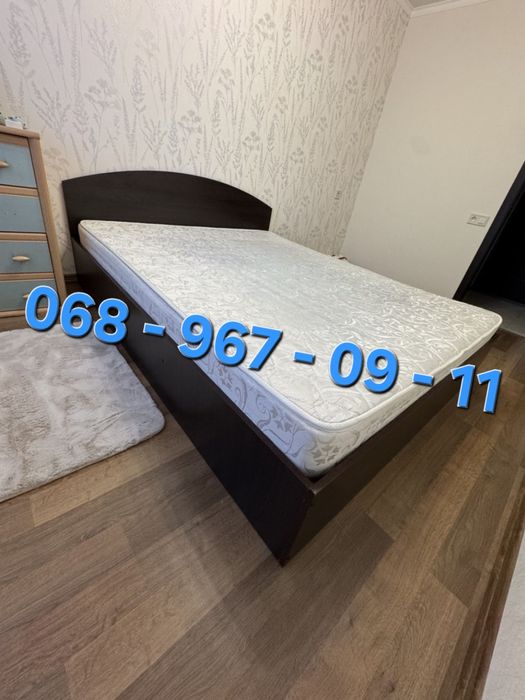 Кровать с матрасом 160×200 см. Двухспальная.
