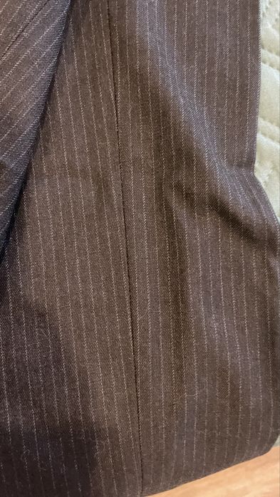 Calças zara às riscas e caden castanhas