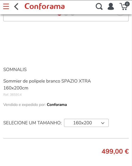 Estrutura cama conforama 160