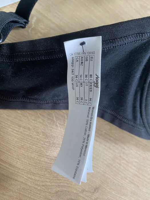 Sloggi 80C stanik biustonosz czarny 100 WHP nowy z metką