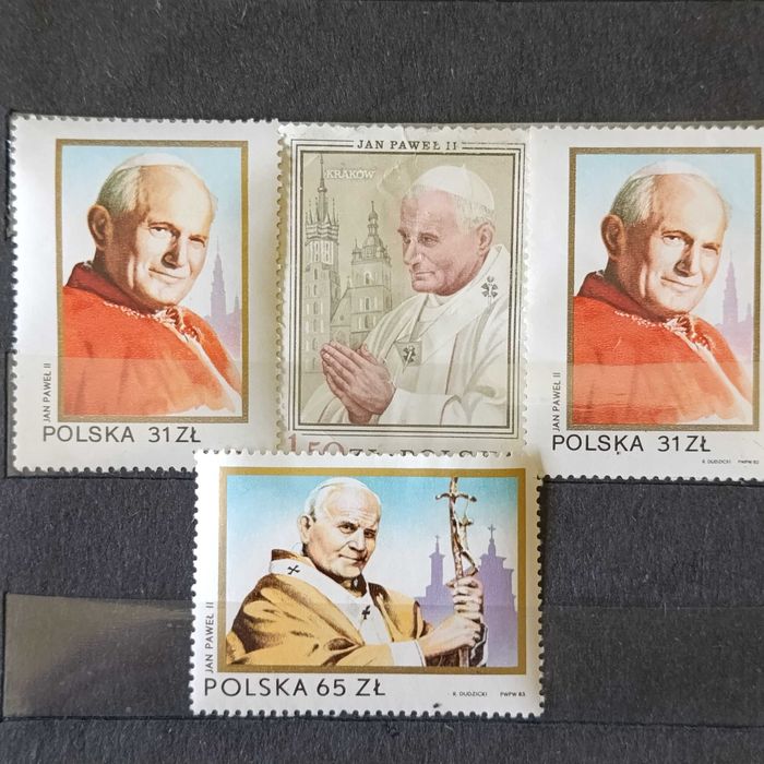 Klaser znaczków 32 szt Watykan Jan Paweł II Polska międzywojenne