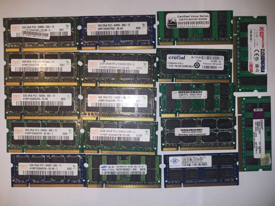 Оперативная память DDR2 2GB 667/800 мгц So-Dimm для ноутбука pc2-6400s