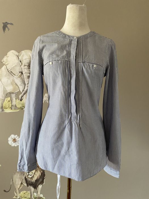 Elegancka nowa koszula bawełniana z lnem Massimo Dutti S/M