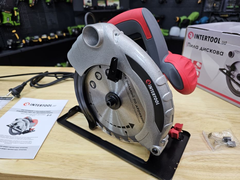 Пила Дисковая 185д Intertool  Гарантия 12мес / Пропил 57мм