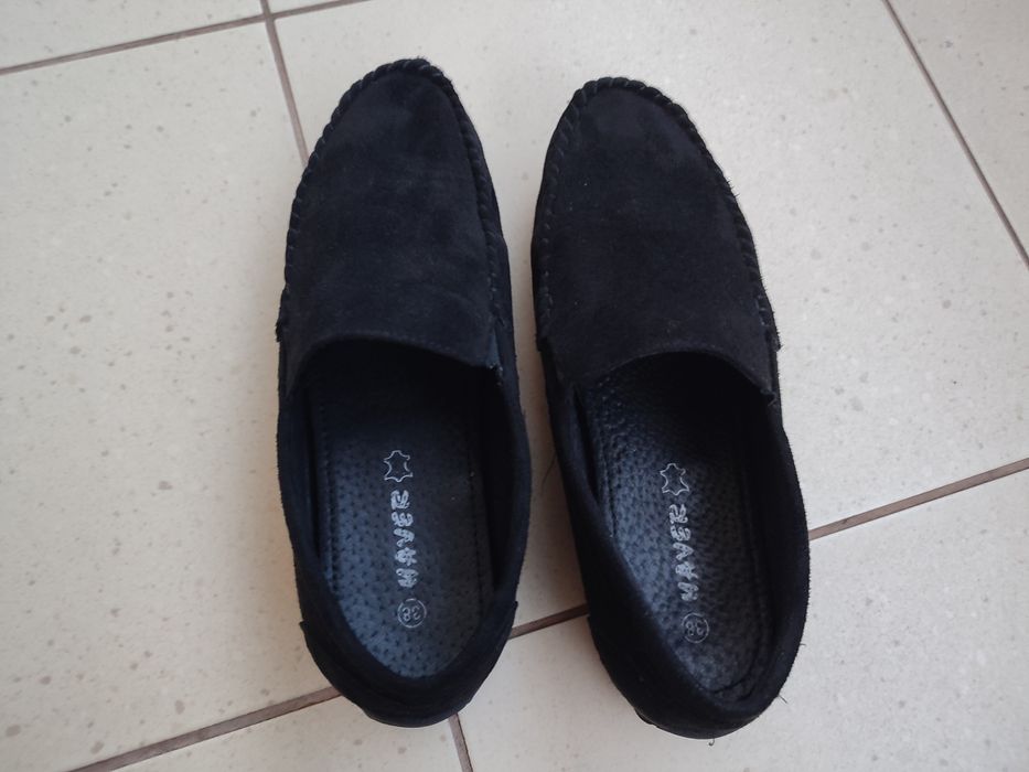 Mokasyny chłopięce Haver buty wizytowe eleganckie czarne komunia 38