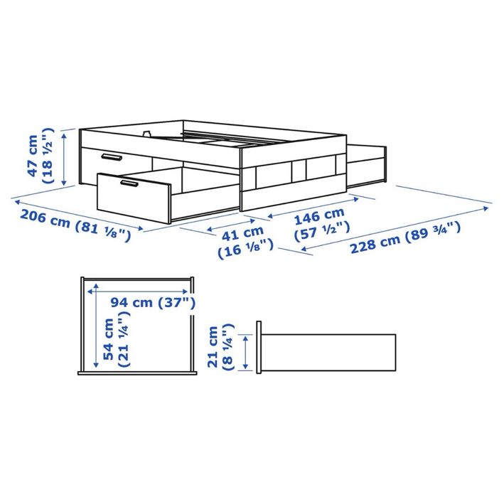 Cama casal BRIMMES Ikea