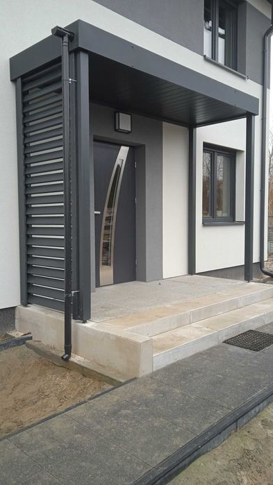 Taras przydomowy Z18 ! DREWNIANE Zadaszenie nad drzwiami!