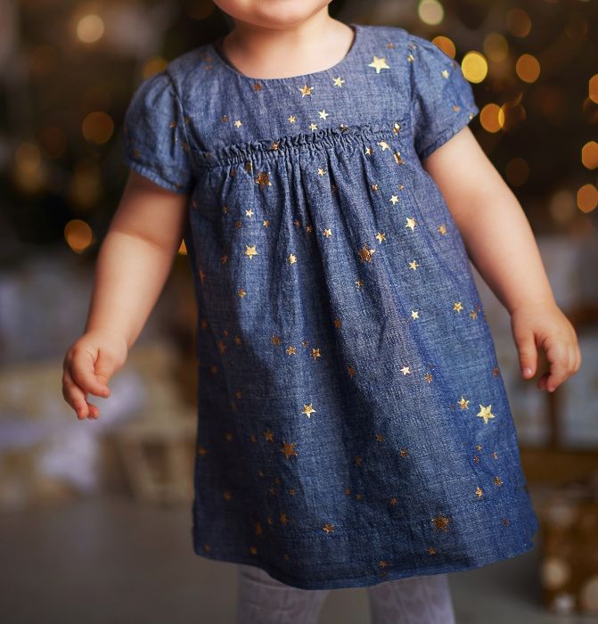 Rozmiar 80/86. GAP STAR SET - Sukienka jeansowa - medium wash