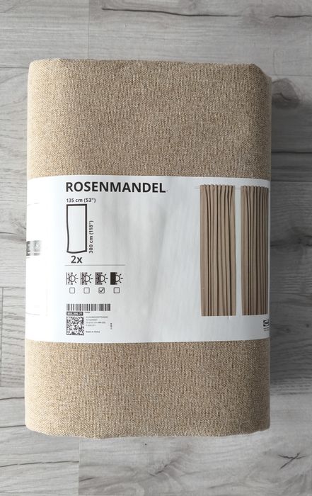 Zasłony zacieniające ROSENMANDEL Ikea