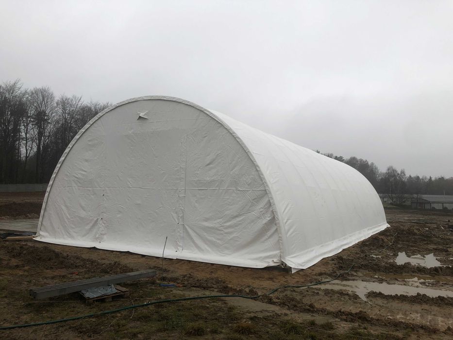 Zadaszenie na kontenery namiot magazynowy 6x12m hala łukowa magazyn