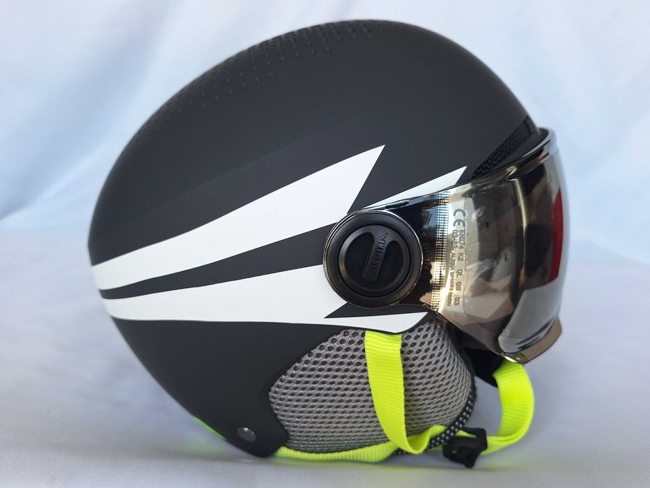 Kask narciarski Alpina Zupo Visor Q-Lite Charcoal Neon Matt S 51-55cm