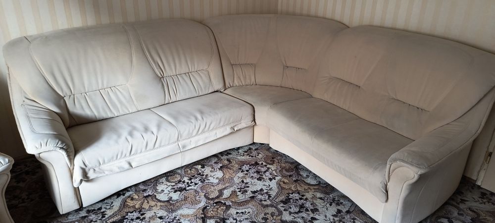 Narożnik z funkcją spania duży 220 /230 cm +fotel