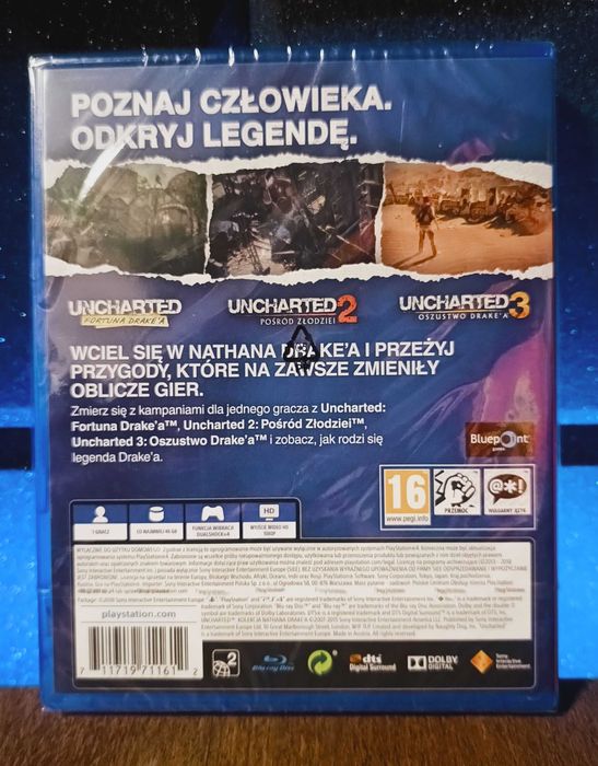 Uncharted: Kolekcja Nathana Drake'a PS4 PS5 - trzy gry przygodowe, PL!