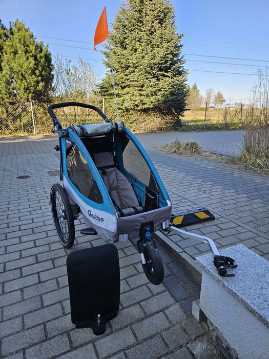 Przyczepka rowerowa Queridoo Sportex 1, amortyzatory,chlapacz,stan bdb
