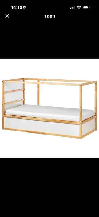 Cama kura ikea sem colchao mas vai com dossel de dinosauro.