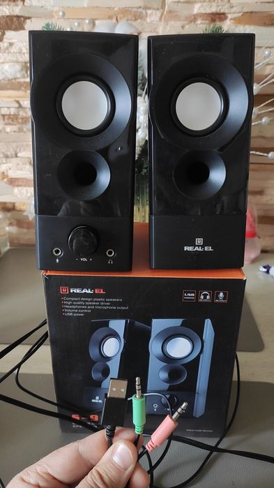 Колонка для комп'ютера. Акустична система Real-El S-90 Black