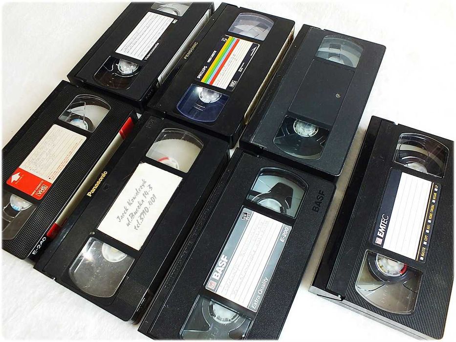 Kaseta VHS 7 Nagranych Kaset Video BASF/ Panasonic i inne.. 180-240min