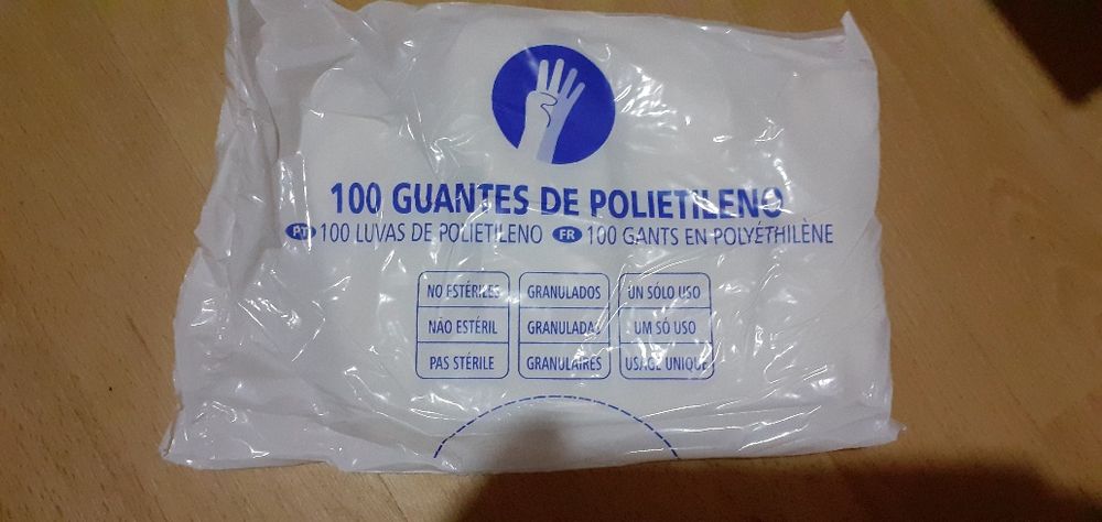 Luvas em polietileno saco 100