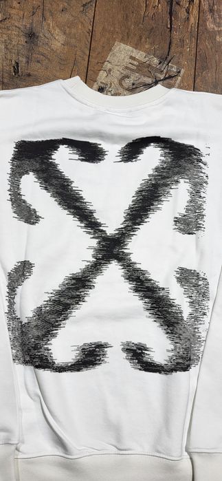 Biała bluza męska mlodzieziwa bez kaptura Off white S oversize