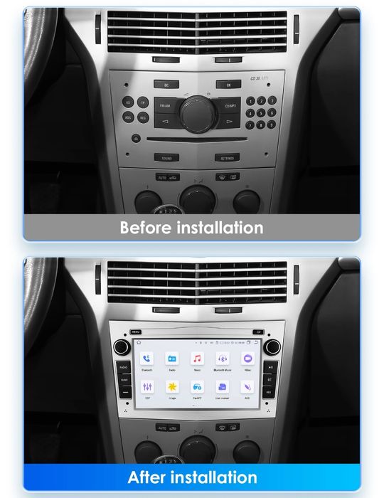 Radio Android 2 DIN 7" Opel Astra H/Vectra/Corsa/Combo/Antara (NOVOS)