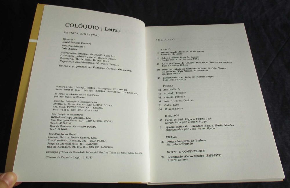 Colóquio Letras nº 99