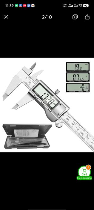 Novo Paquímetro Digital Eletrónico 150mm | Aço Inoxidável | C/ Estojo