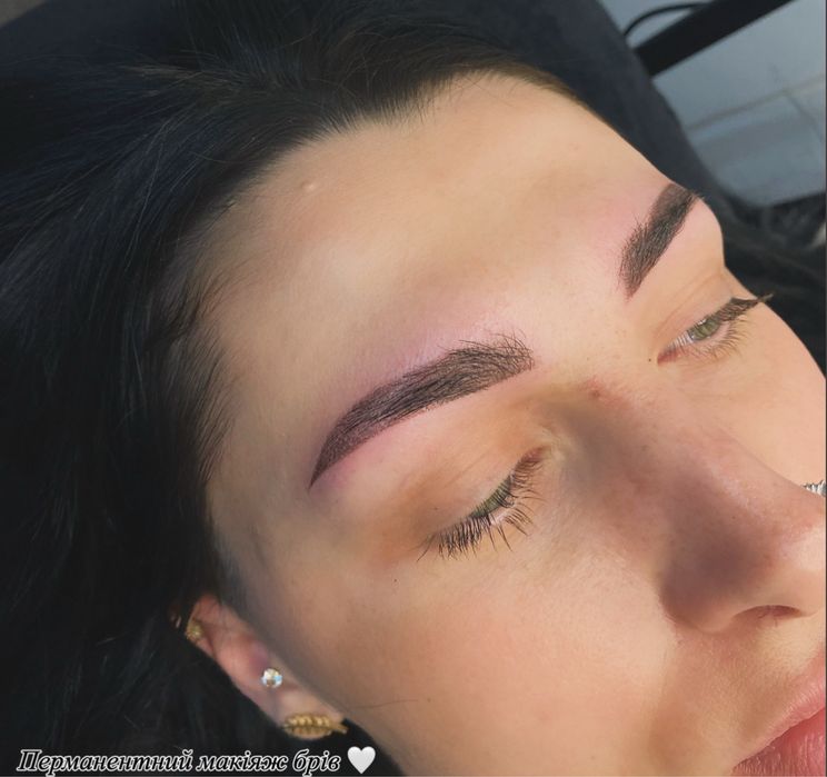 ‼️Перманентний макіяж 1300!!! Пудрові брівки•Губи•Міжвійка‼️