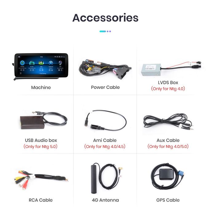Rádio Android Mercedes W204 GLC Classe V 8/256GB Carplay GPS WiFi NOVO