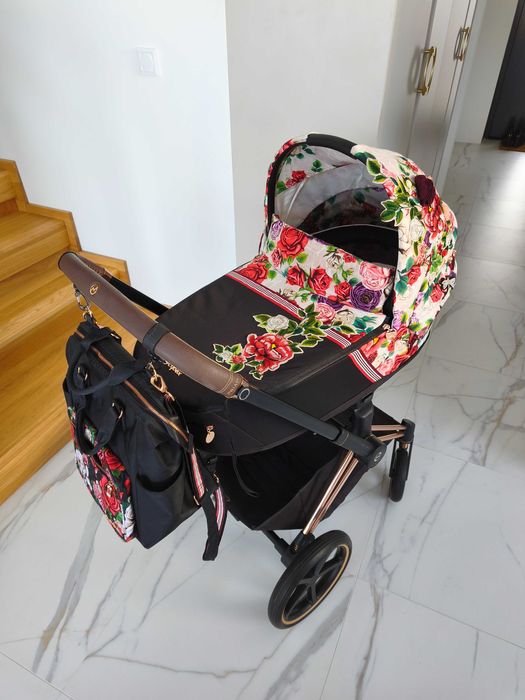 Cybex Priam  Wózek Głęboko-Spacerowy Spring Blossom Light komplet