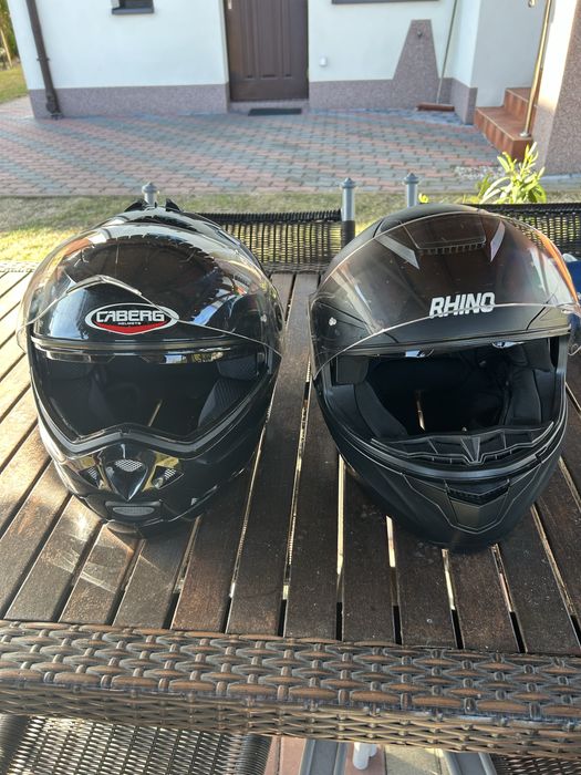 Kask motocyklowy Caberg i Rhino z interkomem