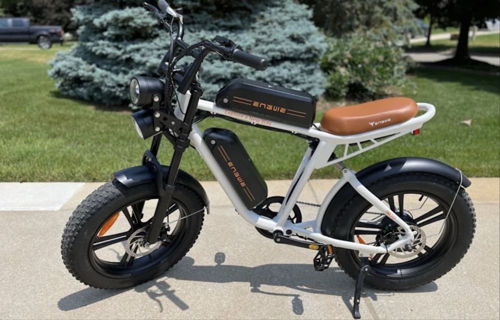 Bicicleta eletrica ENGWE M20 BRANCA  1000w Duas Bateria - Ebike