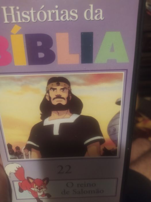 Anime histórias da bíblia casette vhs - o rei Salomão falado português TVI