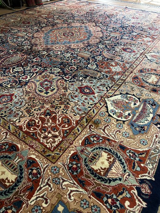 Tapete oriental XXL, Original,feito à mao em pura lã,lavado 390x305