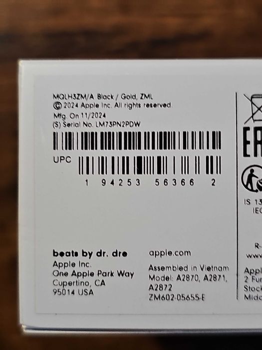 Apple Beats Studio Buds Czarno-Złoty (MQLH3ZMA)
Słuchawki Dokanałowe