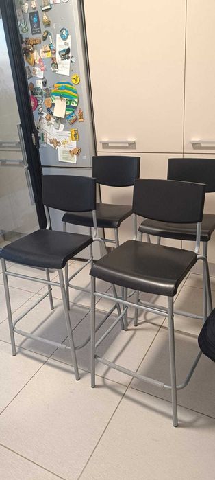 Conjunto 4 cadeiras pé alto