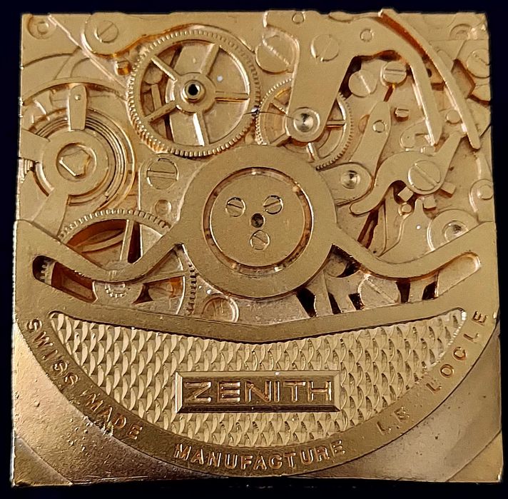 Placa Manufacture  ZENITH SWISS MADE Plaqué Ouro