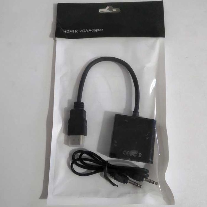 Conversor HDMI para VGA com cabo jack 3,5mm para som Novos