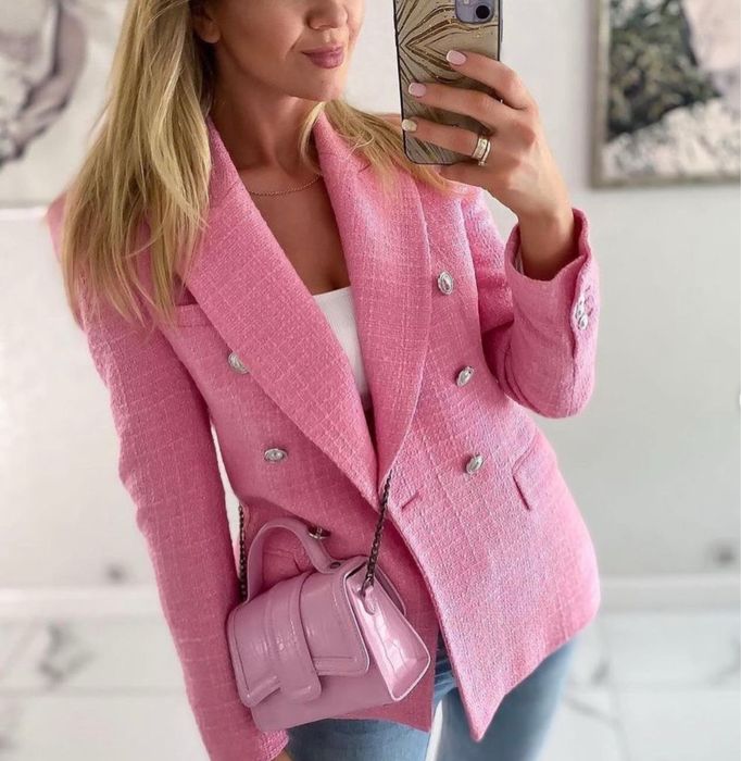 Твидовый пиджак зара С