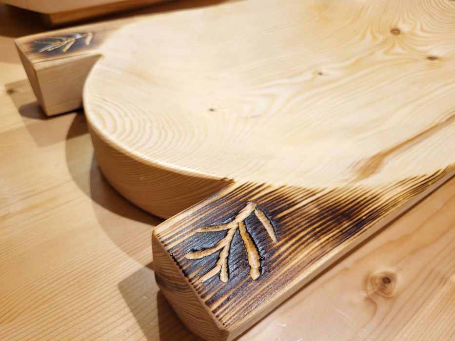 Koryto drewniane cateringowe do podawania dań taca na mięso